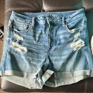 American Eagle Outfitters Jean Shorts Distressed Cuffed